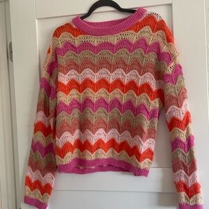 FRNCH Multicolor Wave Knit Sweater